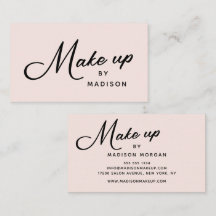 Maquiagem Rosa Bege Retro Preto Script