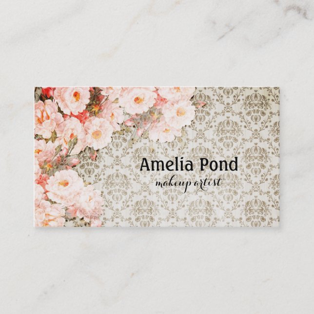 Cartão De Visita maquilhador chique do cabeleireiro do hairstylist (Frente)