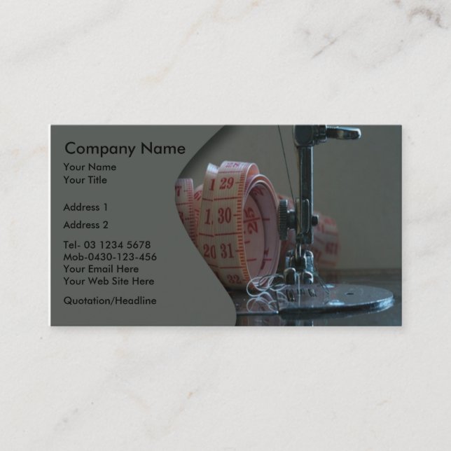 Cartão De Visita Máquina de costura (Frente)