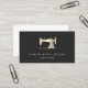 Cartão De Visita Máquina de costura Dourada | Seamstress Tailor (Frente/Verso In Situ)