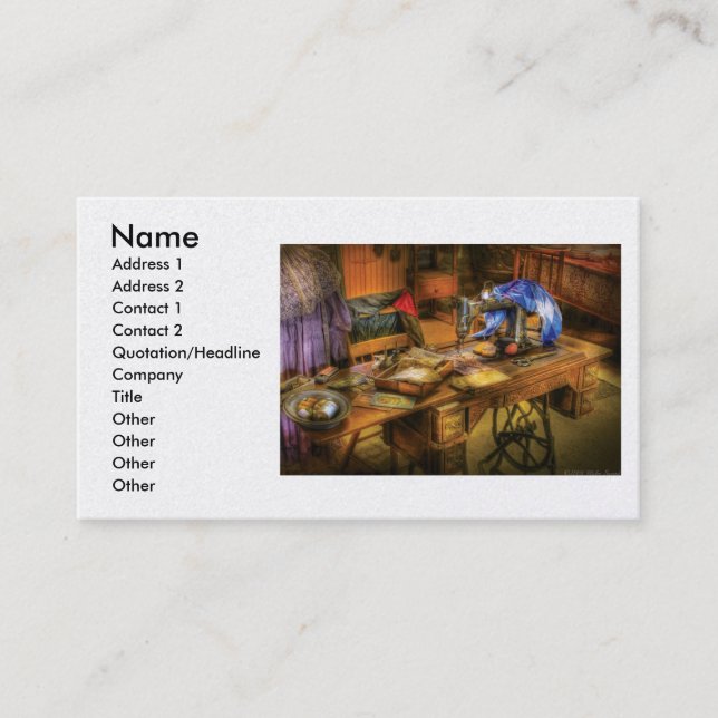 Cartão De Visita Máquina de costura - máquina de costura IV (Frente)