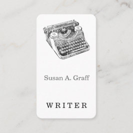 Cartão De Visita Máquina de escrever afligida vintage do Underwood