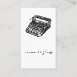 Cartão De Visita Máquina de escrever silenciosa de luxe