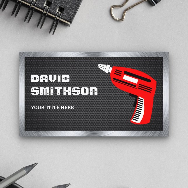 Cartão De Visita Máquina de perfuração vermelha da ferramenta de al (Criador carregado)