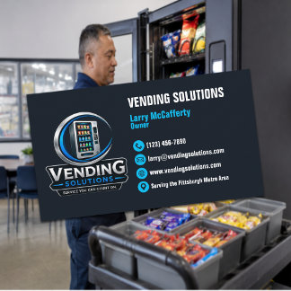Cartão De Visita Máquina de Venda Moderna