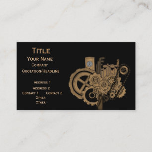 Cartão De Visita Maquinaria de Steampunk (Brassy)