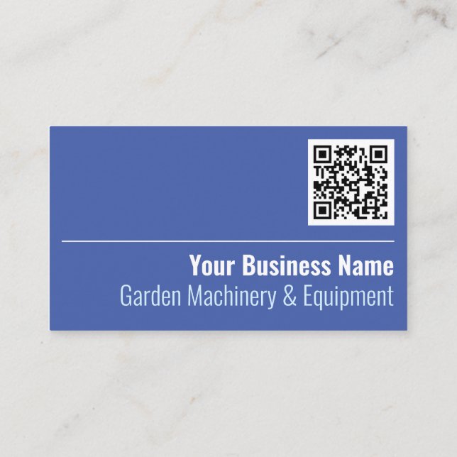 Cartão De Visita Máquinas e equipamentos para jardinagem Código QR (Verso)