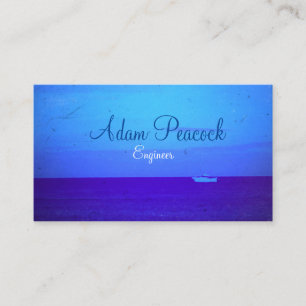 Cartão De Visita Mar e Céu Moderno Natural e Negrito com Barco