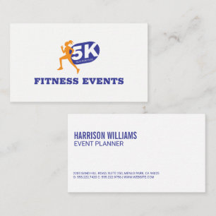 Cartão De Visita Maratona de 5K em Execução Eventos de Malhaç