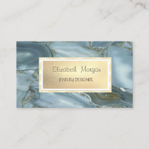 Cartão De Visita Marble Legal Elegante Moderno, Designer de Joias