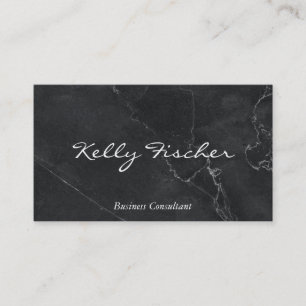 Cartão De Visita Marble Preto  Consultor comercial