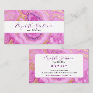 Cartão De Visita Marble Rosa