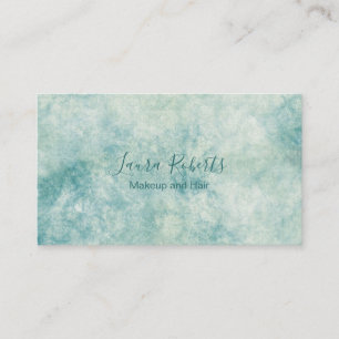 Cartão De Visita Marca de Aquarela Teal elegante