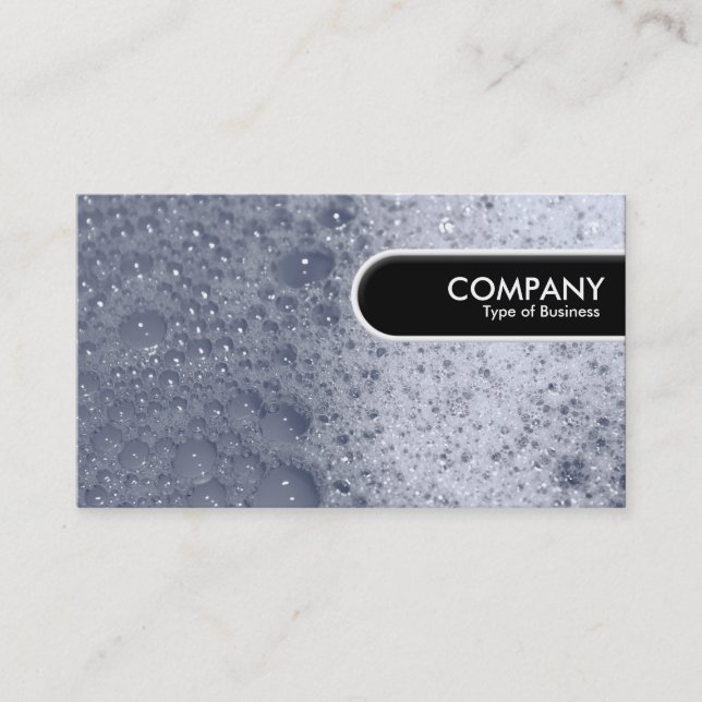 Cartão De Visita Marca de Borda Arredondada - Bolhas de Sabão 03 (Frente)