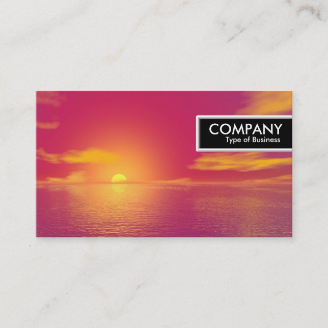 Cartão De Visita Marca de Borda - Sunrise Sunset (Frente)