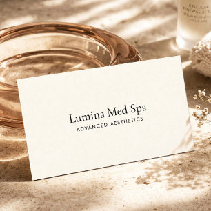 Cartão De Visita Marca de Luxo Elegant Med Spa Ivory