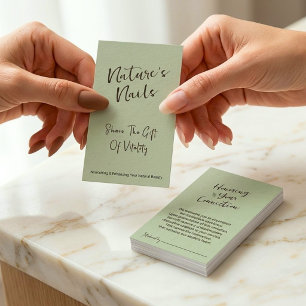 Cartão De Visita Marca de Referência da Butique de Unhas Artisan Sa