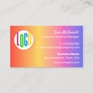 CARTÃO DE VISITA MARCA MODERNA TRENDY COLORFUL BUSINESS LOGO COMPAN