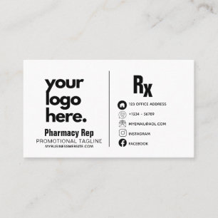 Cartão De Visita Marca Personalizada do Pharmacy Rep
