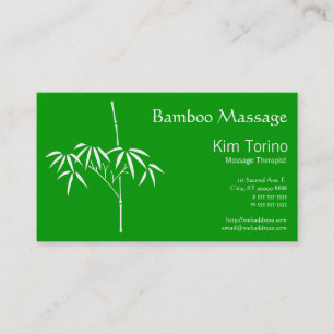 Cartão De Visita Marca Profissional de Bem-Estar Zen Bambu