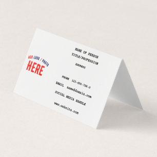 CARTÃO DE VISITA MARCA VERIFICADA BRANCA PERSONALIZÁVEL MODERNA