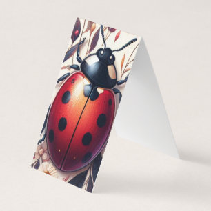 Cartão De Visita Marcador de Entrada de Ladybug