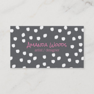 Cartão De Visita Marcas texturizadas (brancas) / Expressivas