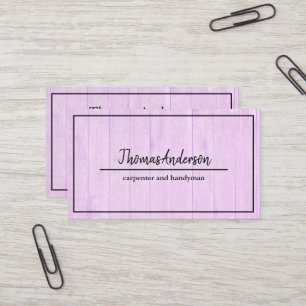 Cartão De Visita Marcenaria Rústica Grão de Madeira Profissional