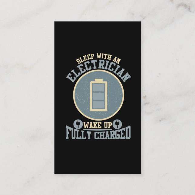 Cartão De Visita Marido de Elétrico Esposa de Elétrico (Frente)