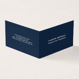 Cartão De Visita Marinho Azul Especial Único Gerente Executivo Mode