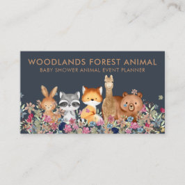Cartão De Visita Marinho Bear Bear Fox Raccoon Rabbit Alpaca