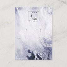 Marinho Chic Blue Agate Necklace Earração do logot