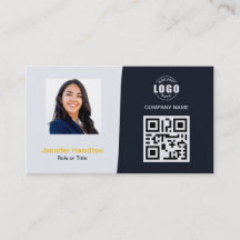 Marinho de fotos QRCode personalizado profissional