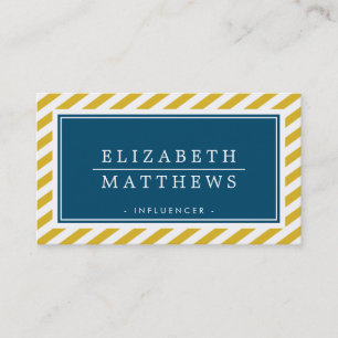 Cartão De Visita MARINHO de mostarda na moda da fronteira do GRIPE