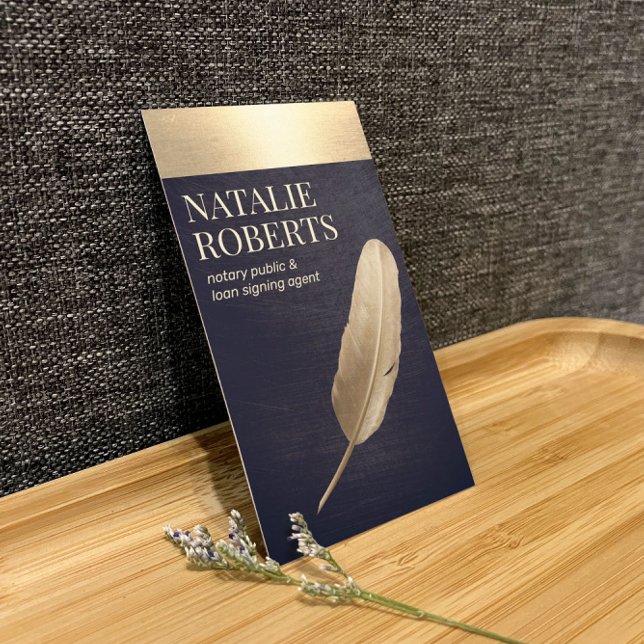 Cartão De Visita Marinho do Agente de Assinatura de Empréstimo Notá (Criador carregado)