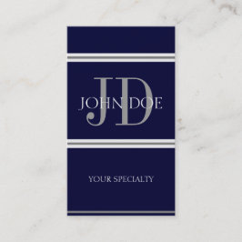 Cartão De Visita Marinho do vertical do médico