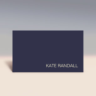 Cartão De Visita Marinho moderno simples - Azul profissional