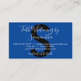 Cartão De Visita Marinho Preto Dentes de Branqueamento de Dentes de