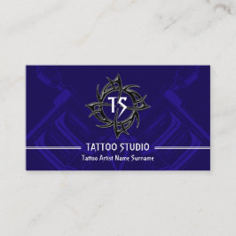 Cartão De Visita Marinho Vintage - Mínimo moderno Tattoo Studio