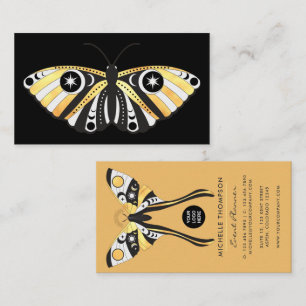 Cartão de Visita Mariposas Douradas Celestiais Mís