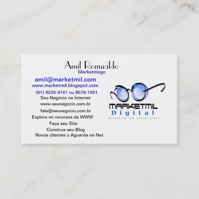 Cartão De Visita Marketing Digital (Frente)