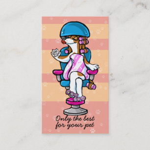 Cartão De Visita Marketing_pnk do Groomer de Salões de Negócios em 