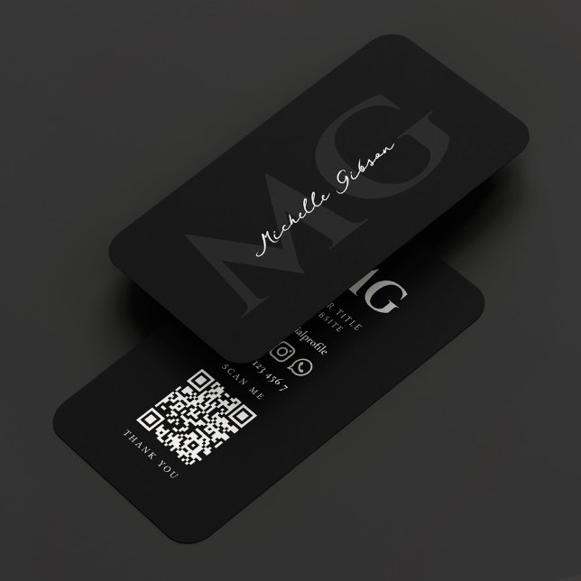 Cartão De Visita Marketing profissional de rede moderno preto (Modern Realtor Mortgage Marketing Black Grey Business Card
)