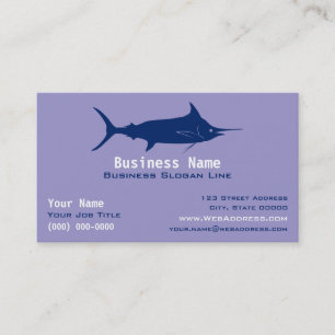 Cartão De Visita Marlin Personalizado / Pesca Esportiva e Barco de