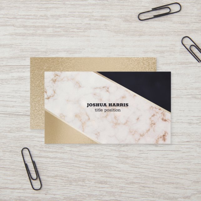 Cartão De Visita Mármaco Branco E Glitter (Frente/Verso In Situ)