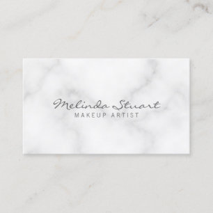 Cartão De Visita Mármore branco elegante profissional