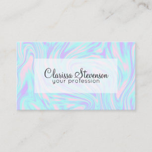 Cartão De Visita mármore branco roxo azul cor-de-rosa colorido