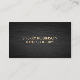 Cartão De Visita Mármore Dourado Preto Esmagamento Metálico Escur
