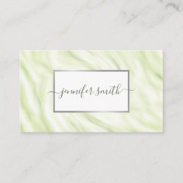 Cartão De Visita Mármore Verde Elegante Com Chic Frame Bonito