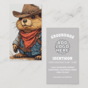 Cartão De Visita marmota cowboy